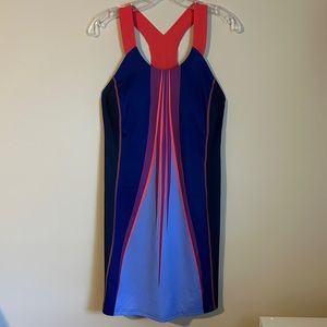 Title Nine Catalina Navy/Coral Racerback Sport Dress with Built-In Bra Size M